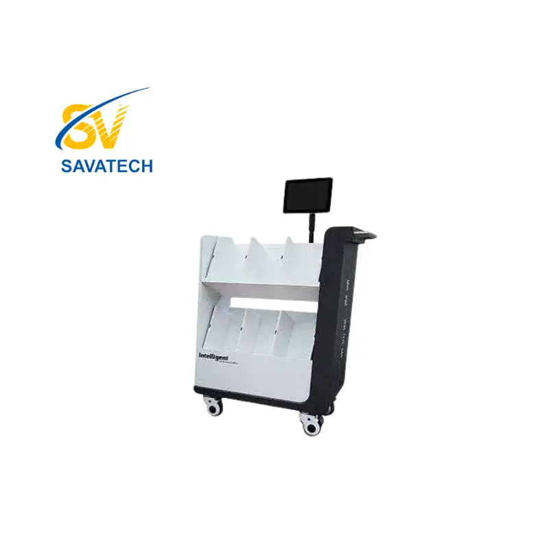 Xe Đẩy Chứa Sách RFID Di Động Thư Viện